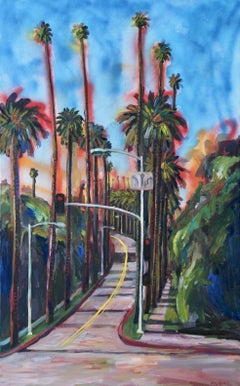 Sunset and Beverly, Beverly Hills, Painting, Oil on Canvas