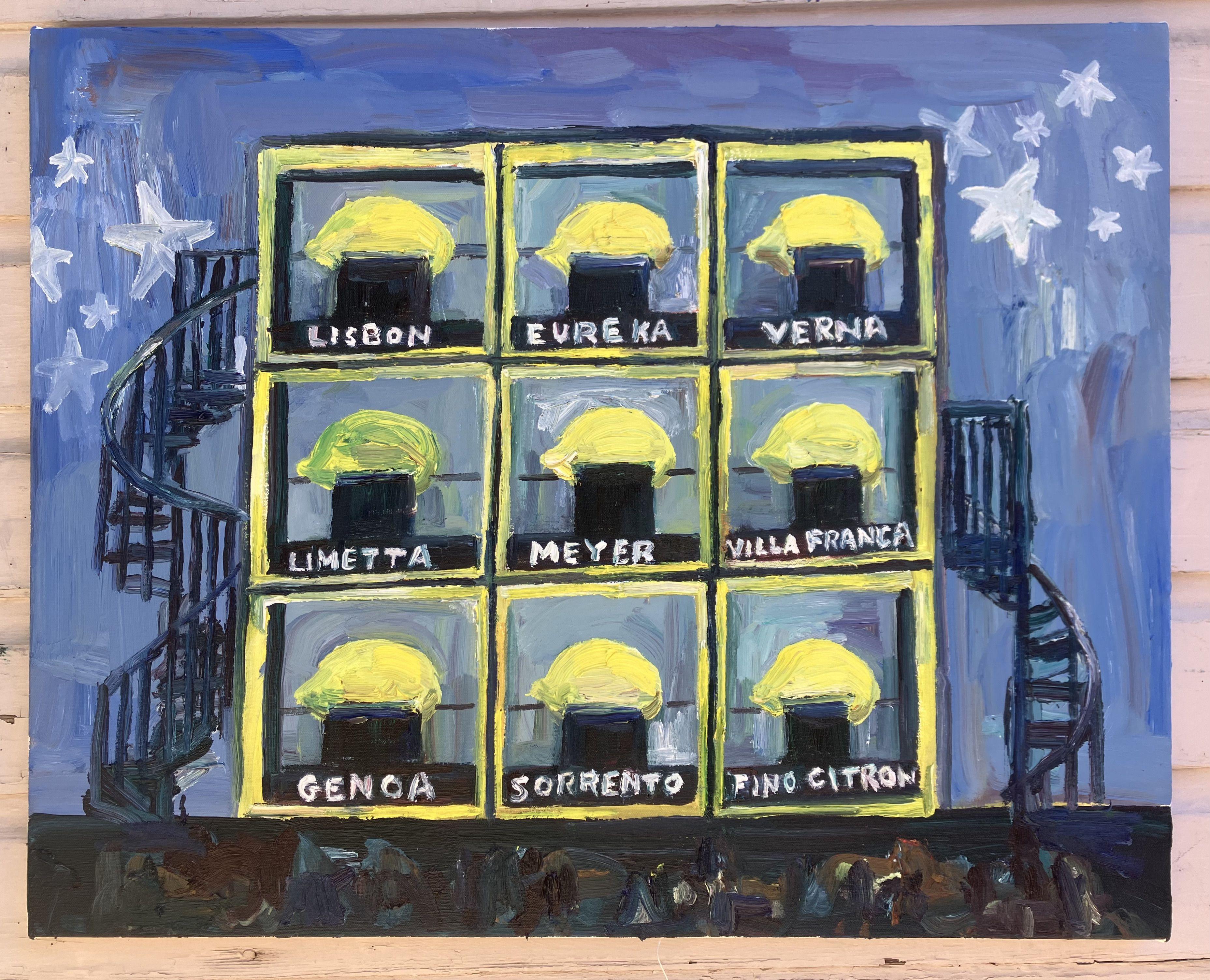 The Lemon Squares, Painting, Oil on Canvas For Sale 1