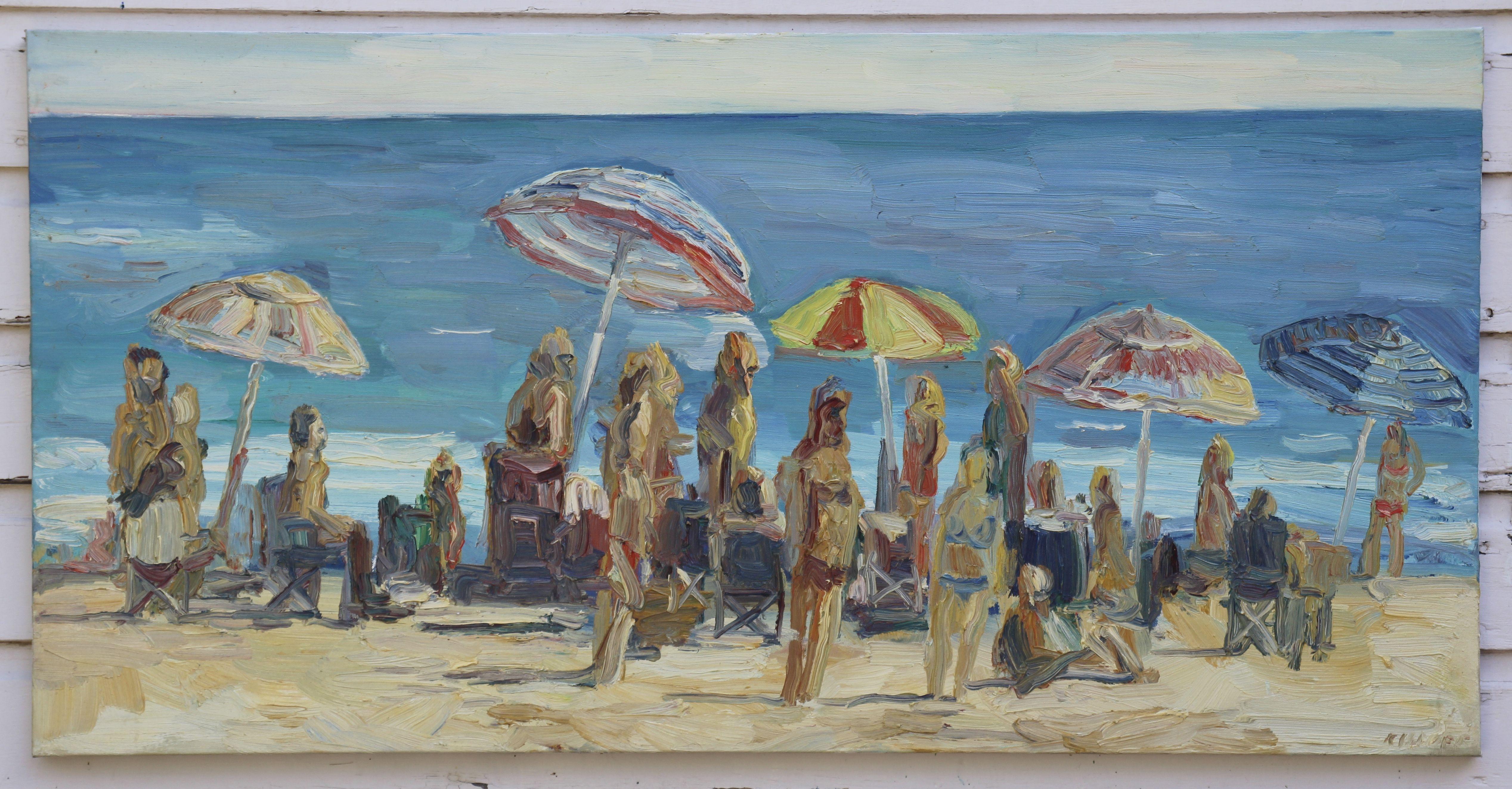 Painted on location (plein air) at Zuma Beach in Malibu, California. :: Painting :: Impressionist :: This piece comes with an official certificate of authenticity signed by the artist :: Ready to Hang: No :: Signed: Yes :: Signature Location: front
