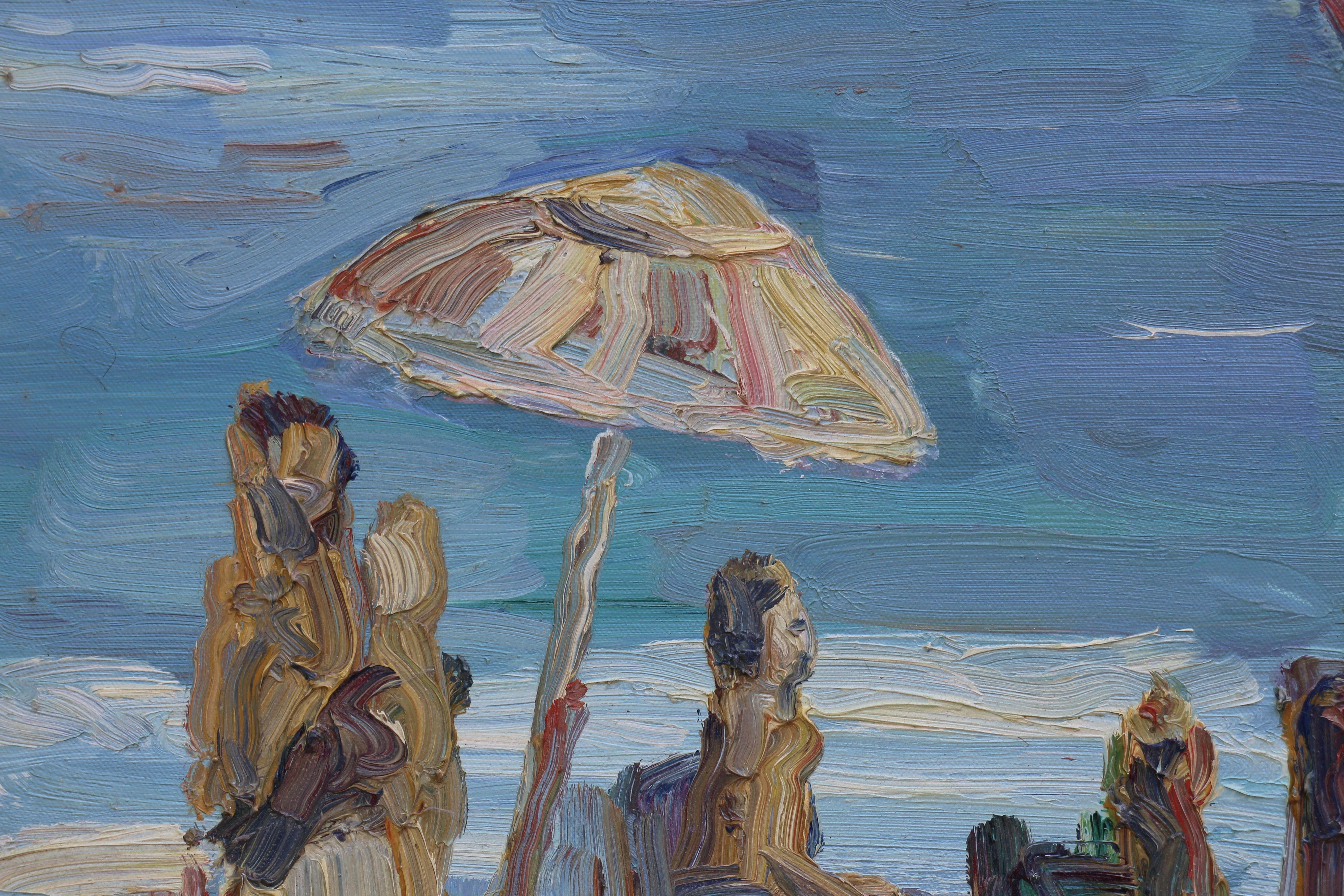The Sunbathers, Painting, Oil on Canvas For Sale 1