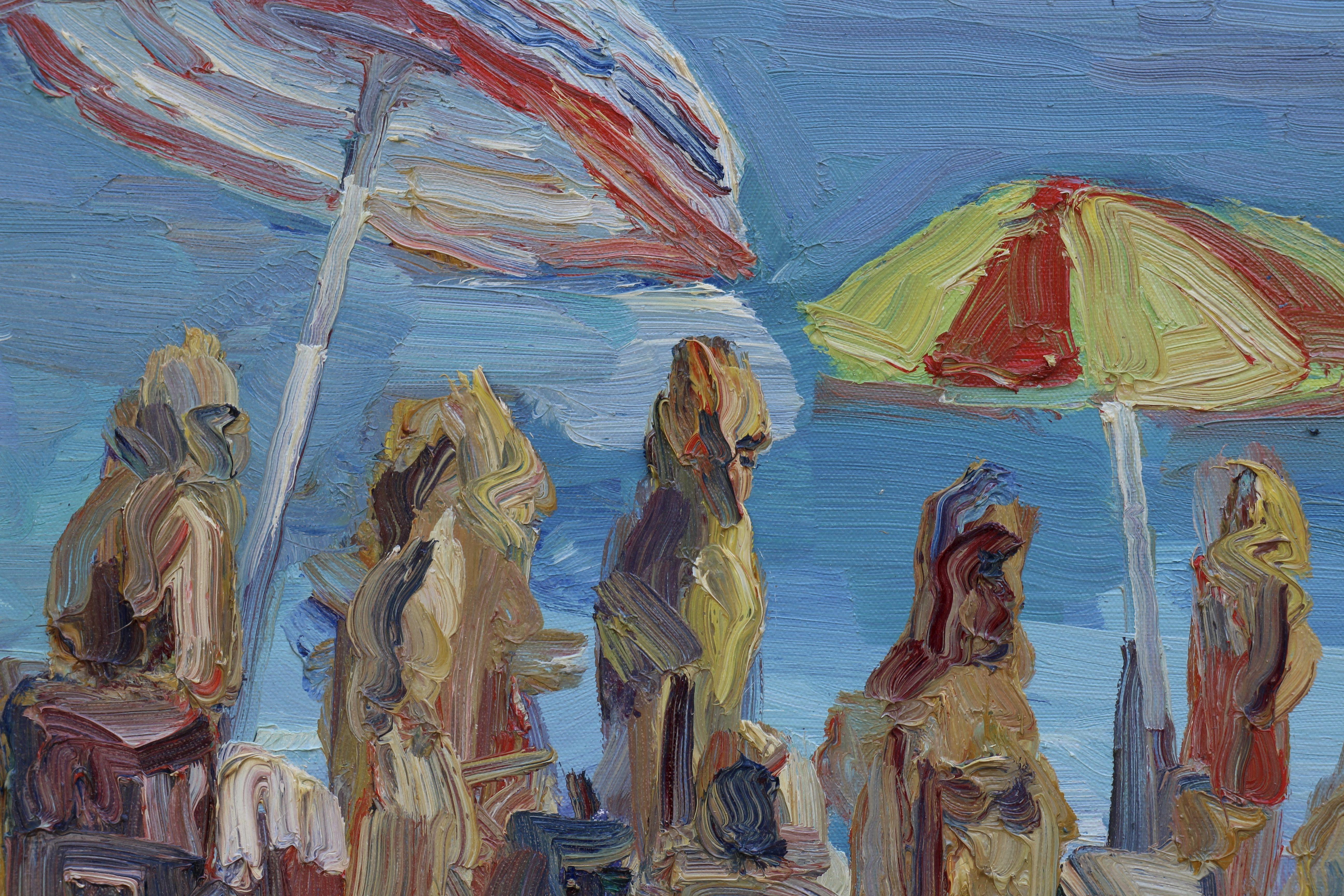 The Sunbathers, Painting, Oil on Canvas For Sale 2