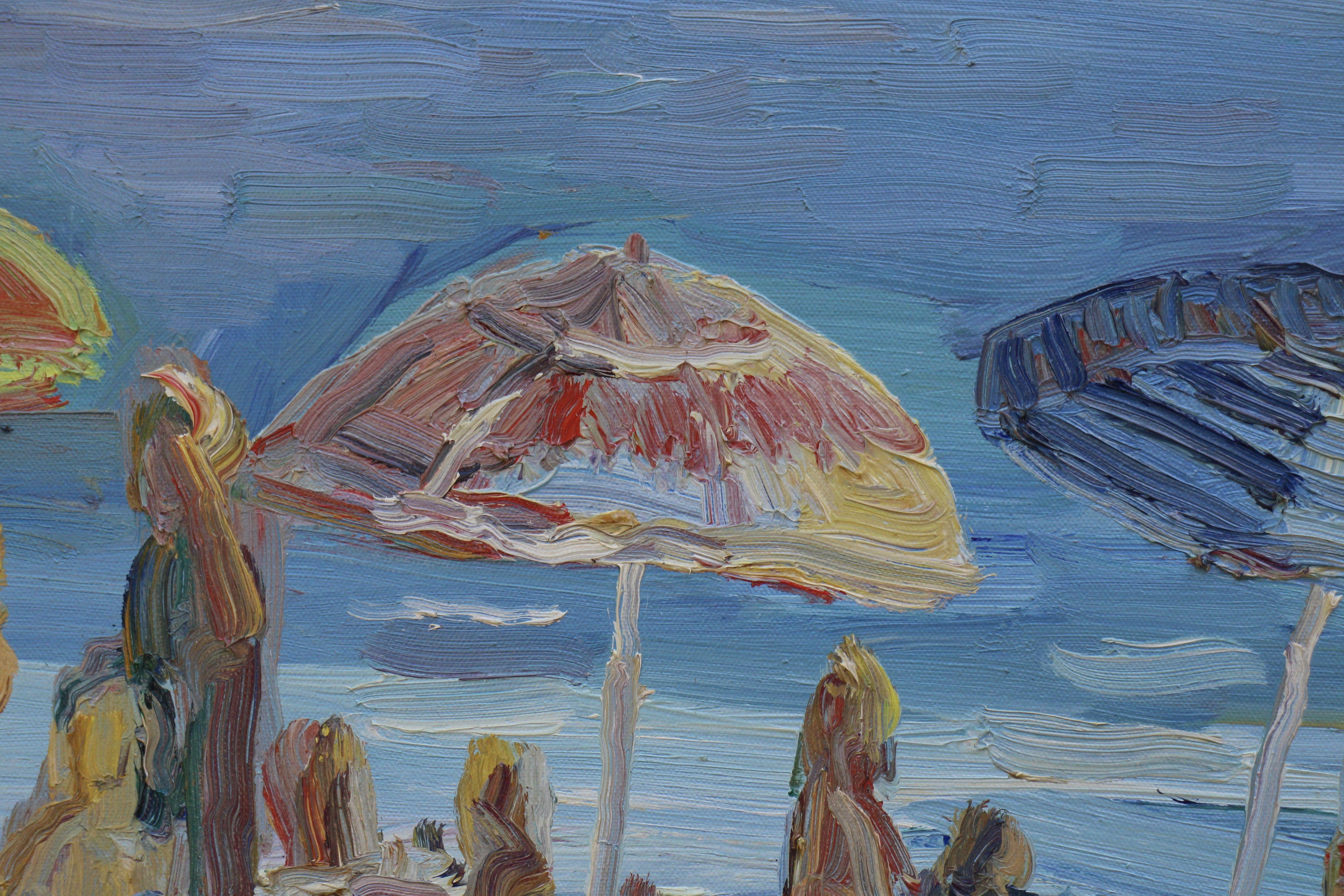 The Sunbathers, Painting, Oil on Canvas For Sale 3
