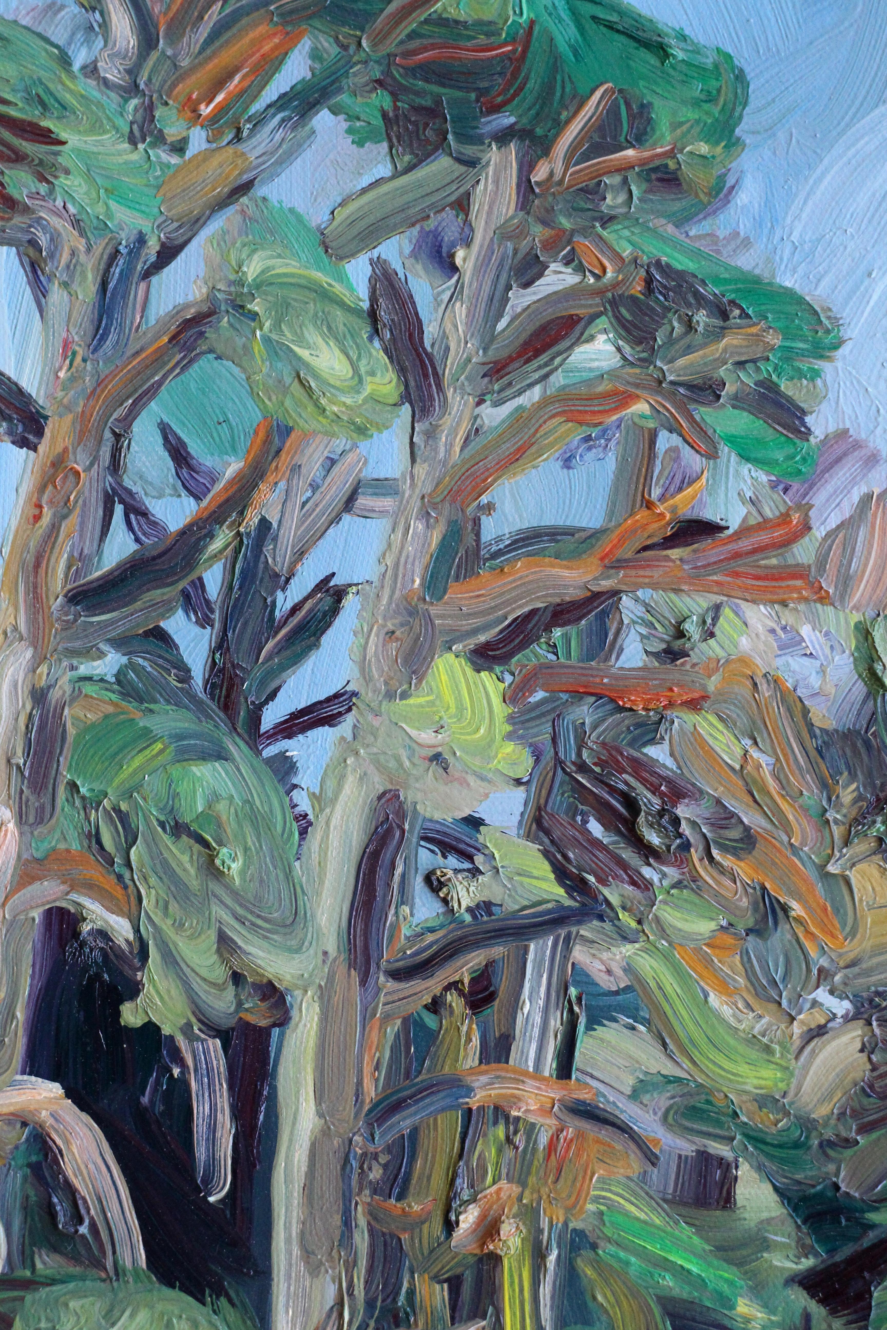 Trees #2, Painting, Oil on Canvas For Sale 1