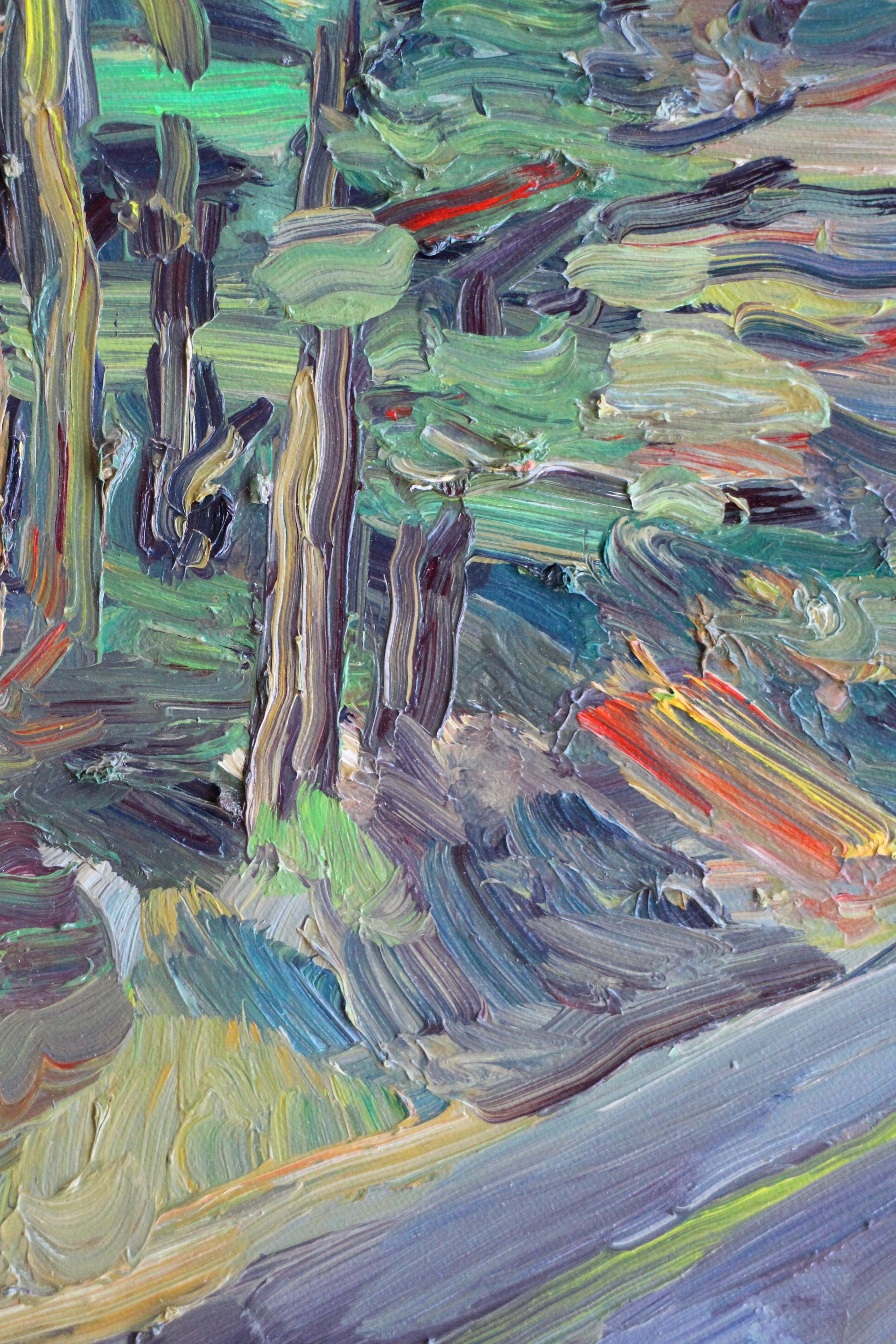 Trees #2, Painting, Oil on Canvas For Sale 2