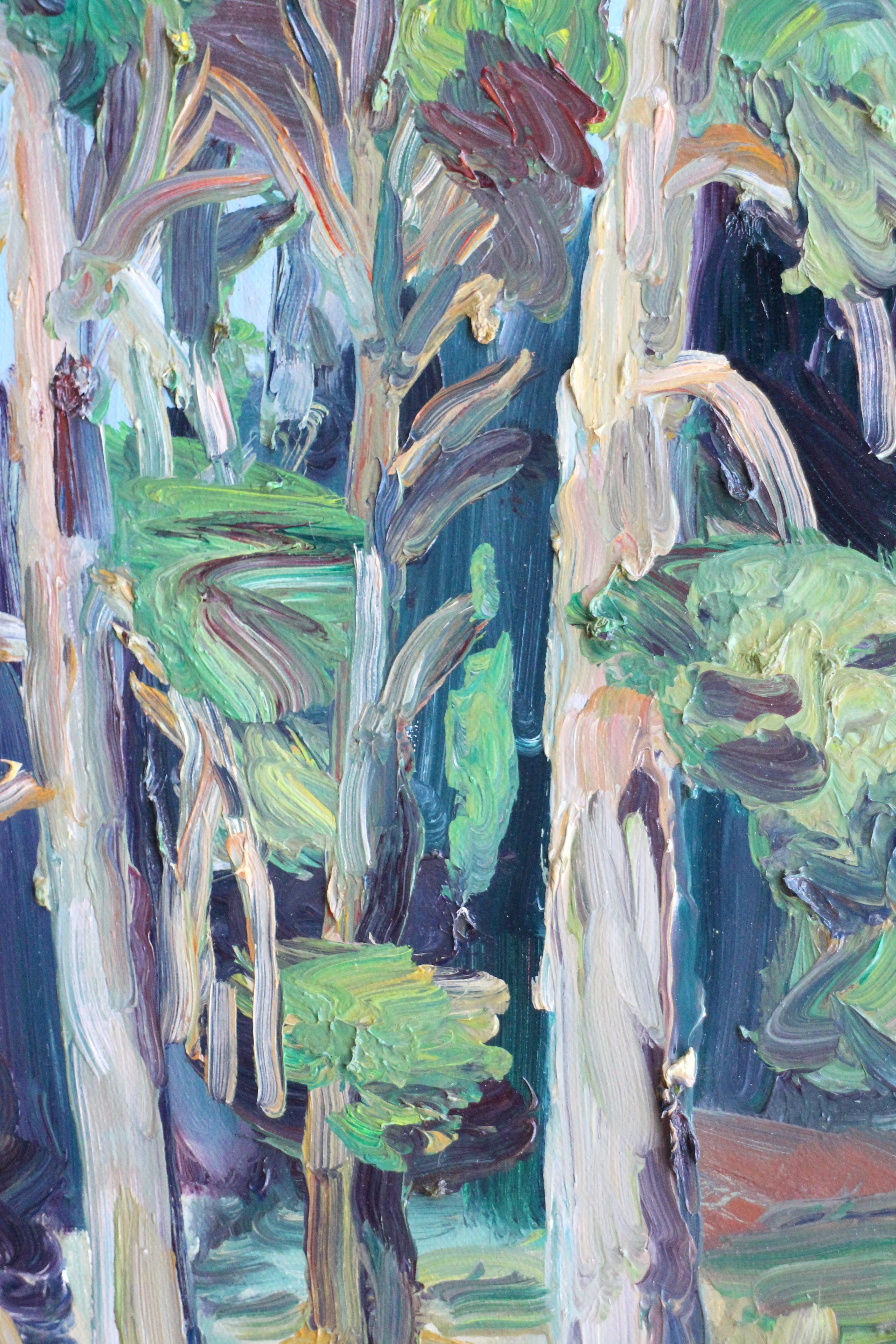 Trees #2, Painting, Oil on Canvas For Sale 3