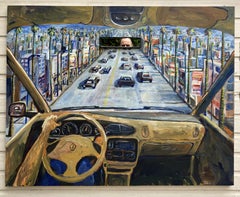 Étagère Van Nuys, peinture, acrylique sur panneau de bois