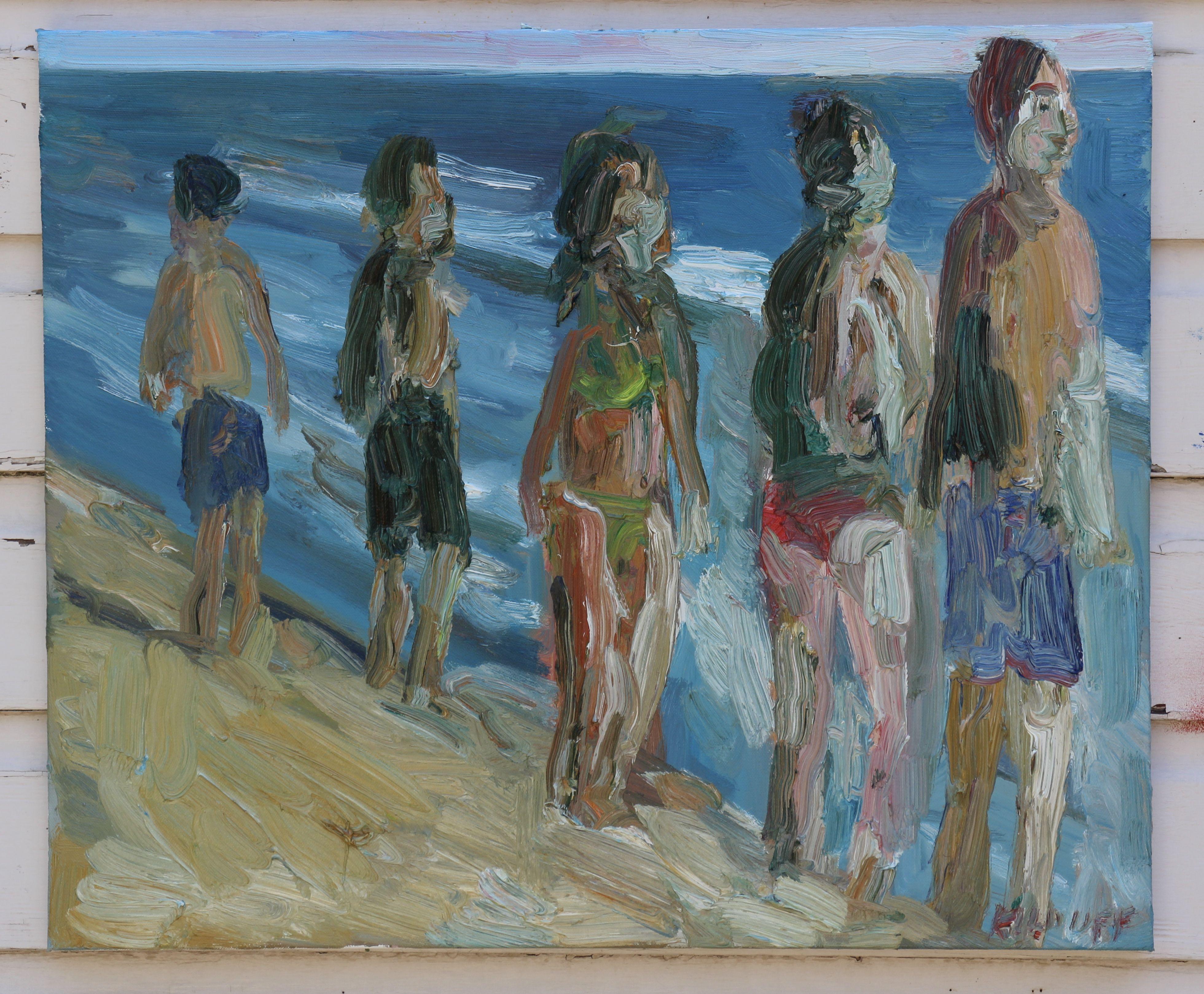 Zuma Beach #2, Pittura, Olio su tela - Painting Impressionismo di John Kilduff