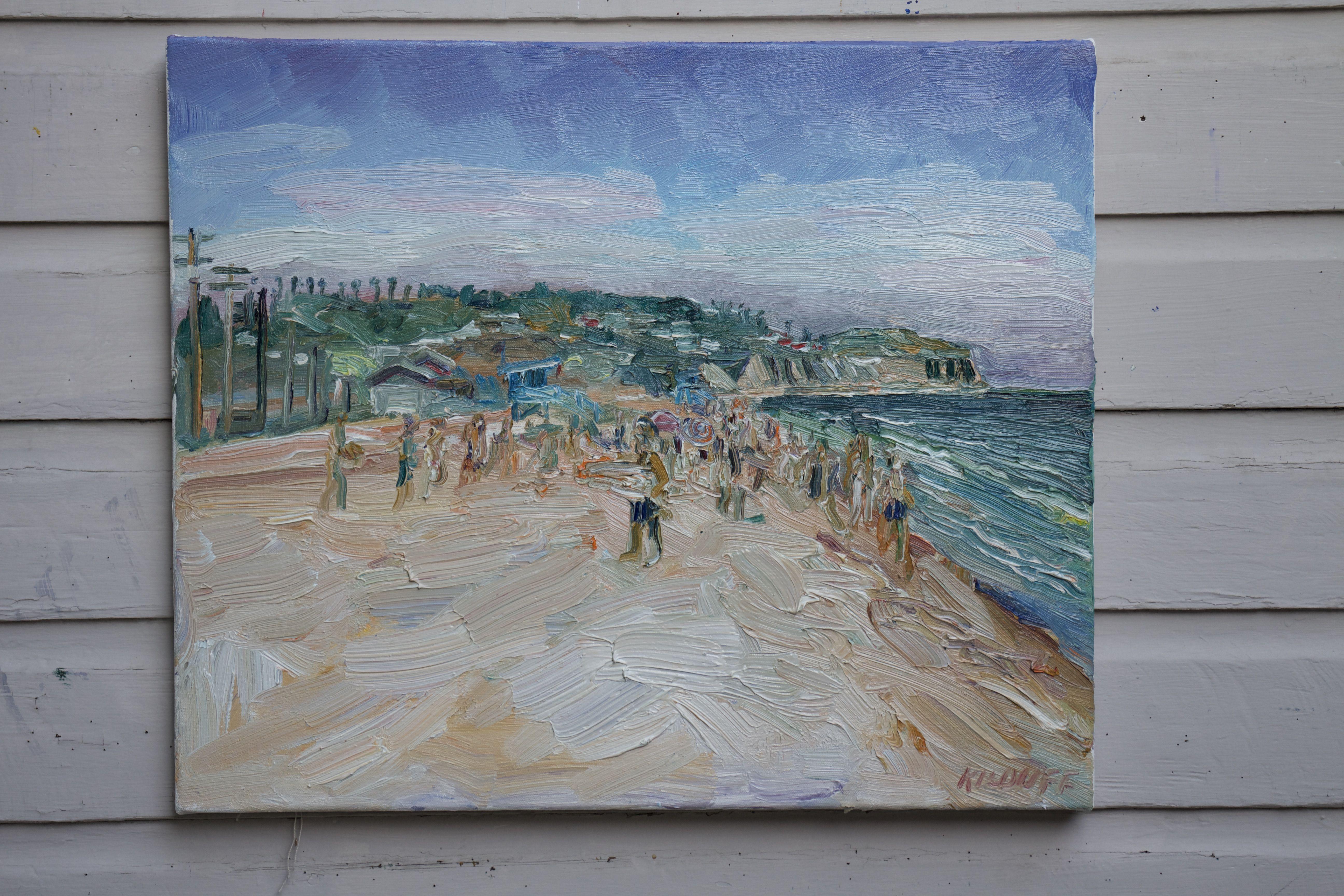 Zuma Beach Malibu, Pittura, Olio su tela - Painting Impressionismo di John Kilduff