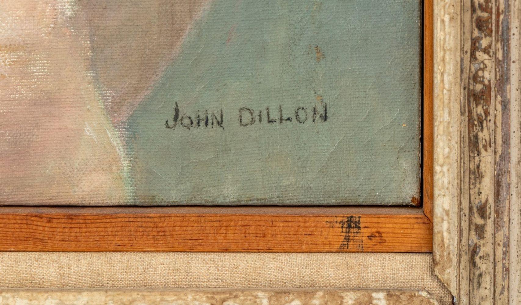 Portrait d'un homme semi-nu - Marron Nude Painting par John Knox Dillon