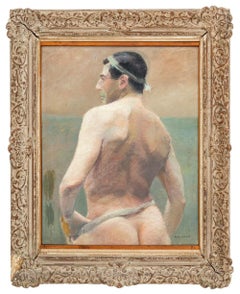 Retrato de una figura masculina semidesnuda