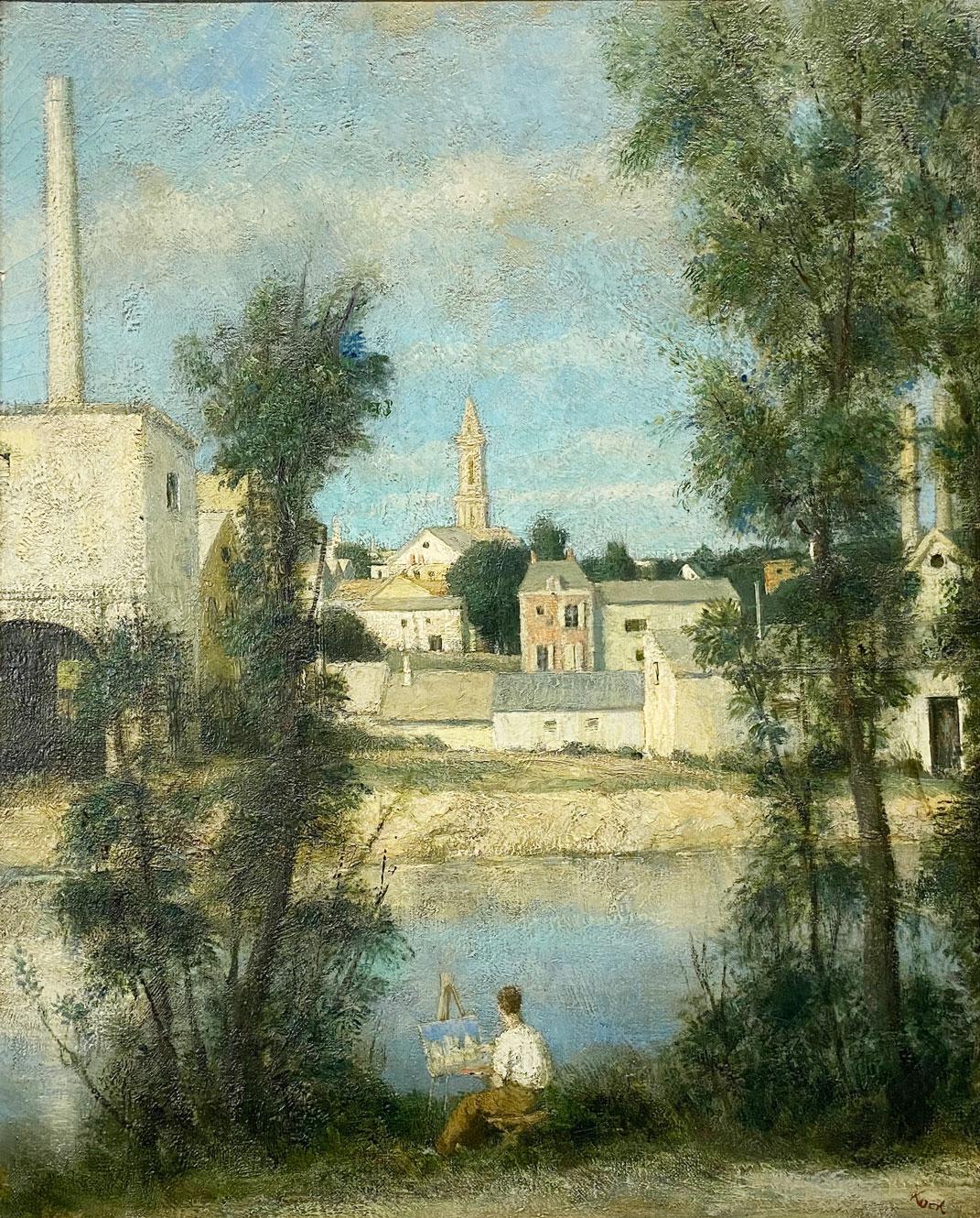 Pastorale américaine - Modernisme américain Painting par John Koch