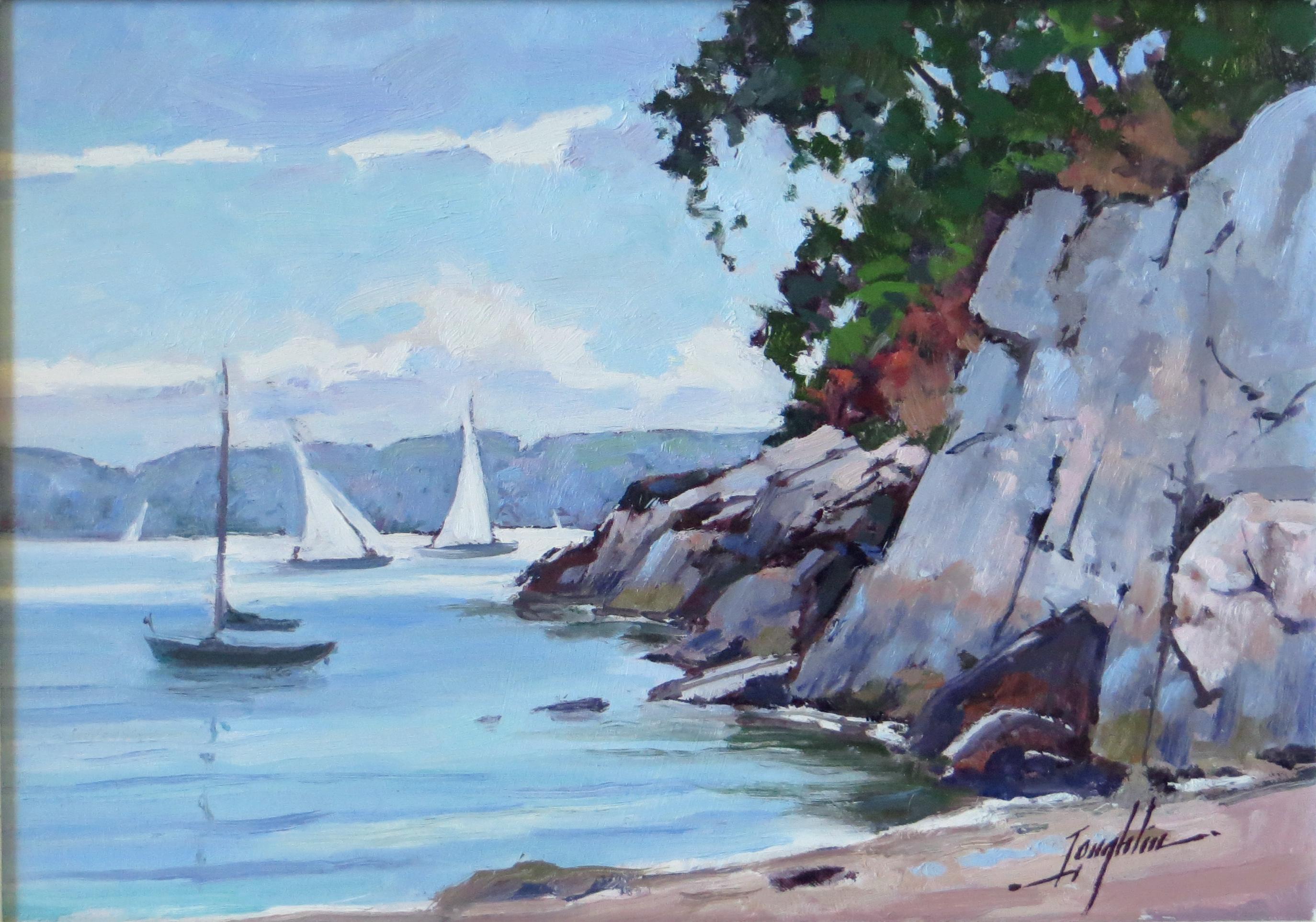 Küstenszene – Painting von John L. Loughlin