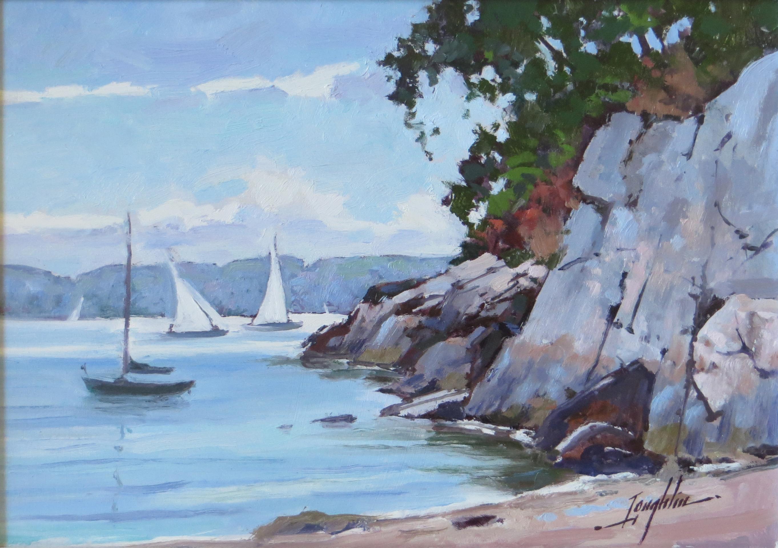 Küstenszene (Amerikanischer Impressionismus), Painting, von John L. Loughlin