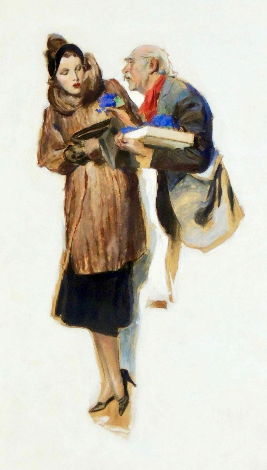 Figurative Painting de John Lagatta - Mujer Despectiva