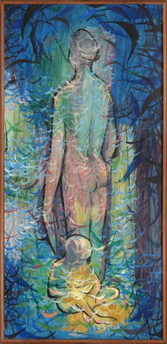 Vintage Looking into the Sacred Forest - Mystical Figurative