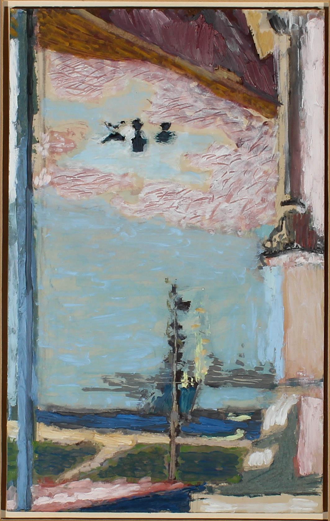 Attrib. John Langton (b. 1932) - Framed Mixed Media, Abstracted Landscape For Sale 1