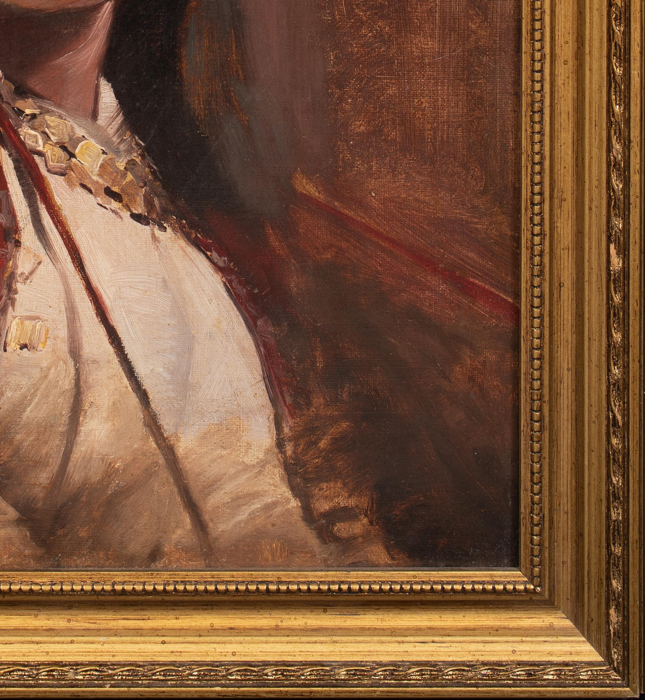 Ritratto di una ragazza spagnola, XIX secolo

Cerchio di Sir John LAVERY )1856-1941)

Grande ritratto del XIX secolo di una ragazza spagnola in abito tradizionale, olio su tela. Studio di qualità e condizioni eccellenti della giovane ragazza