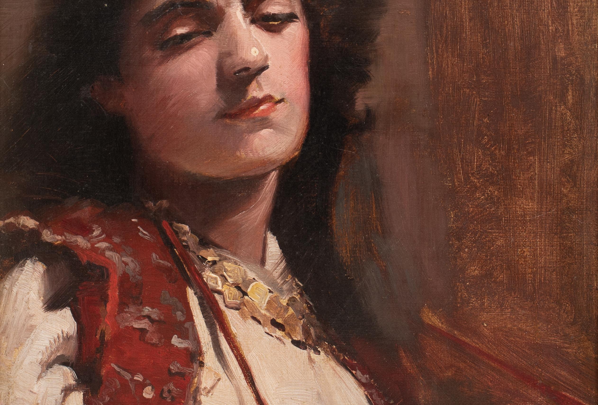 Ritratto di una ragazza spagnola, XIX secolo  Cerchio di Sir John LAVERY )1856-1941) 2