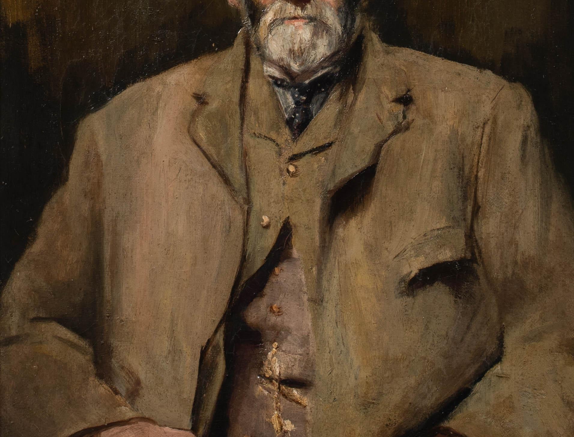 Portrait Of Mr Frederick W Harris, circa 1920

circle of Sir John Lavery (1856-1941)

Early 20th Century portrait or a bearded gentleman, Mr Frederick W Harris, oil on canvas. Circa 1920 seated half length portrait of the bearded gentleman wearing a
