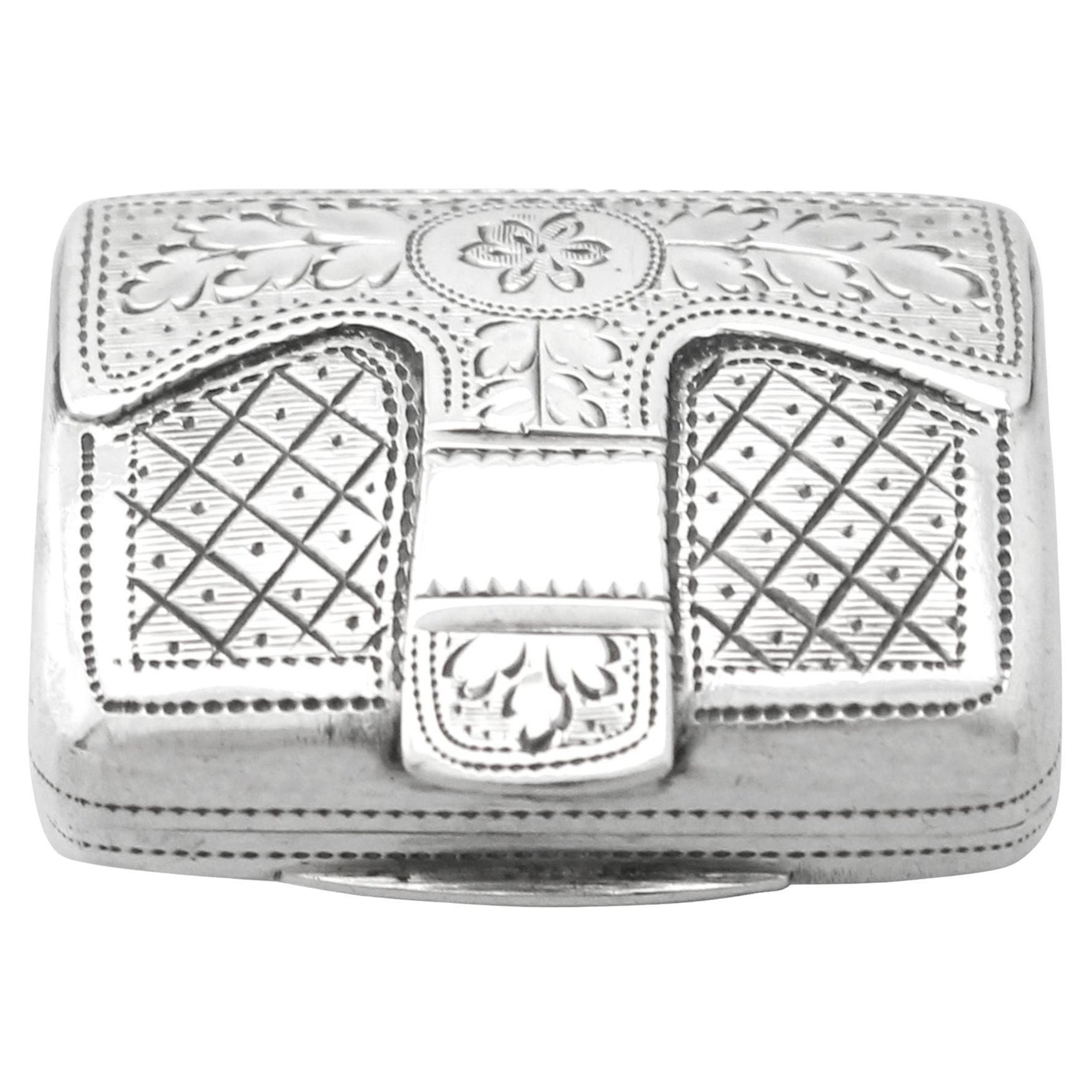 John Lawrence & Co 1826 Sterling Silver Purse Vinaigrette