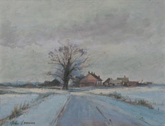 John Lawrence (b.1934) - Signed 20th Century Oil, Rural Winter Landscape