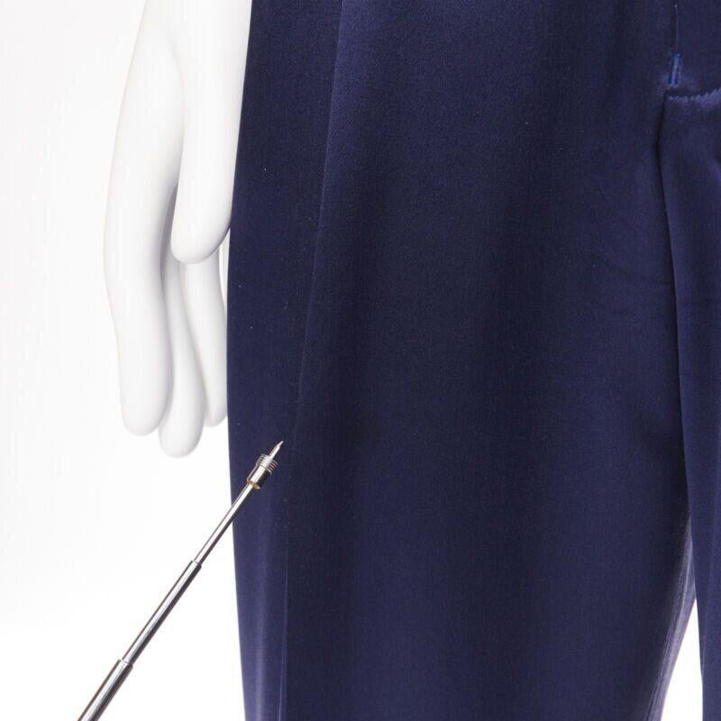 JOHN LAWRENCE SULLIVAN - Pantalon à double plis en viscose bleu royal riche 30