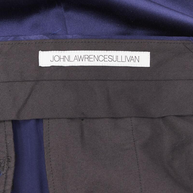JOHN LAWRENCE SULLIVAN - Pantalon à double plis en viscose bleu royal riche 30
