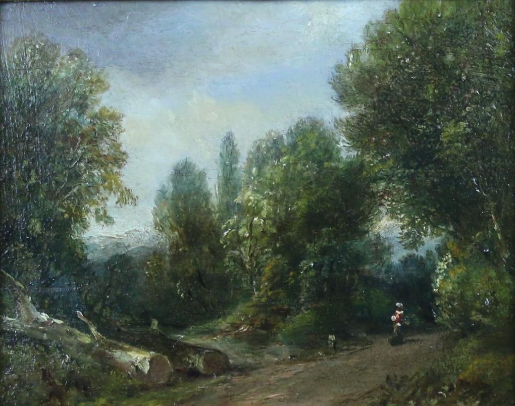A woodland landscape - Painting by John Lawson