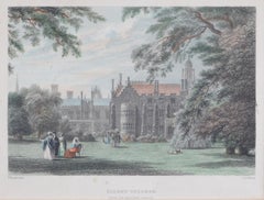 Gravure de Sidney Sussex College, Cambridge par John Le Keux d'après Mackenzie