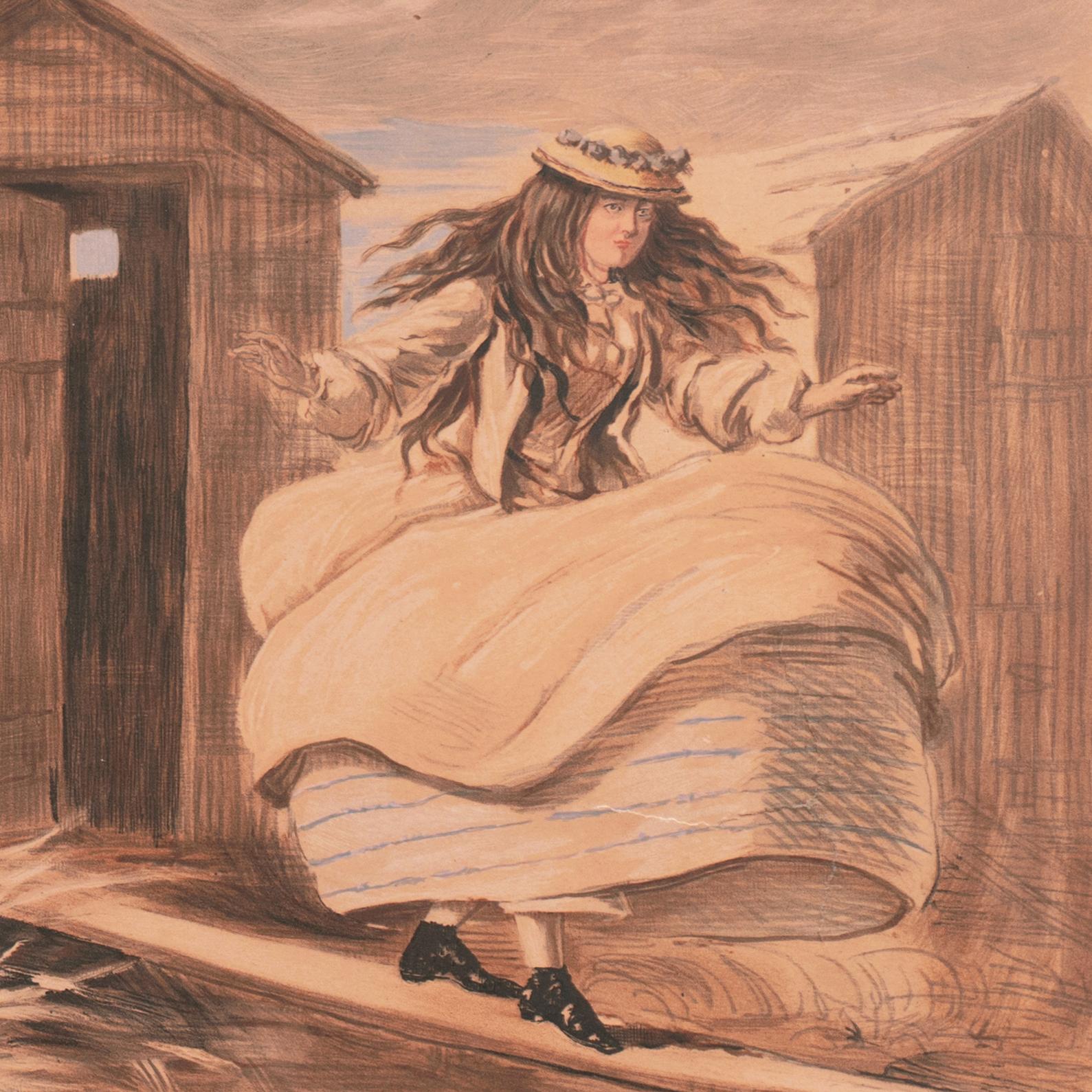 'At the Beach, Scene at Sandbath', Punch Magazine, Thomas Agnew, Victoriana 7