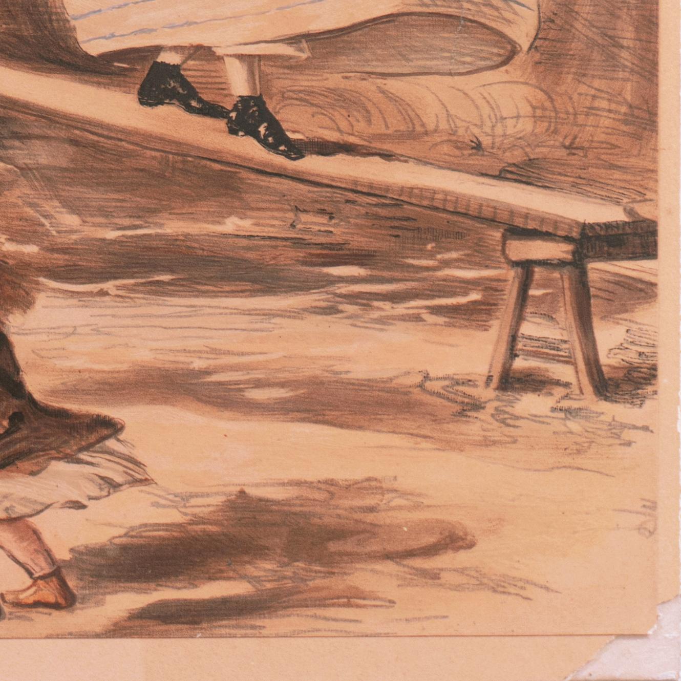 'At the Beach, Scene at Sandbath', Punch Magazine, Thomas Agnew, Victoriana 8