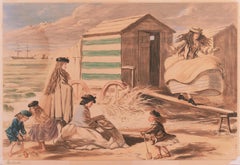 'At the Beach, Scene at Sandbath', Punch Magazine, Thomas Agnew, Victoriana
