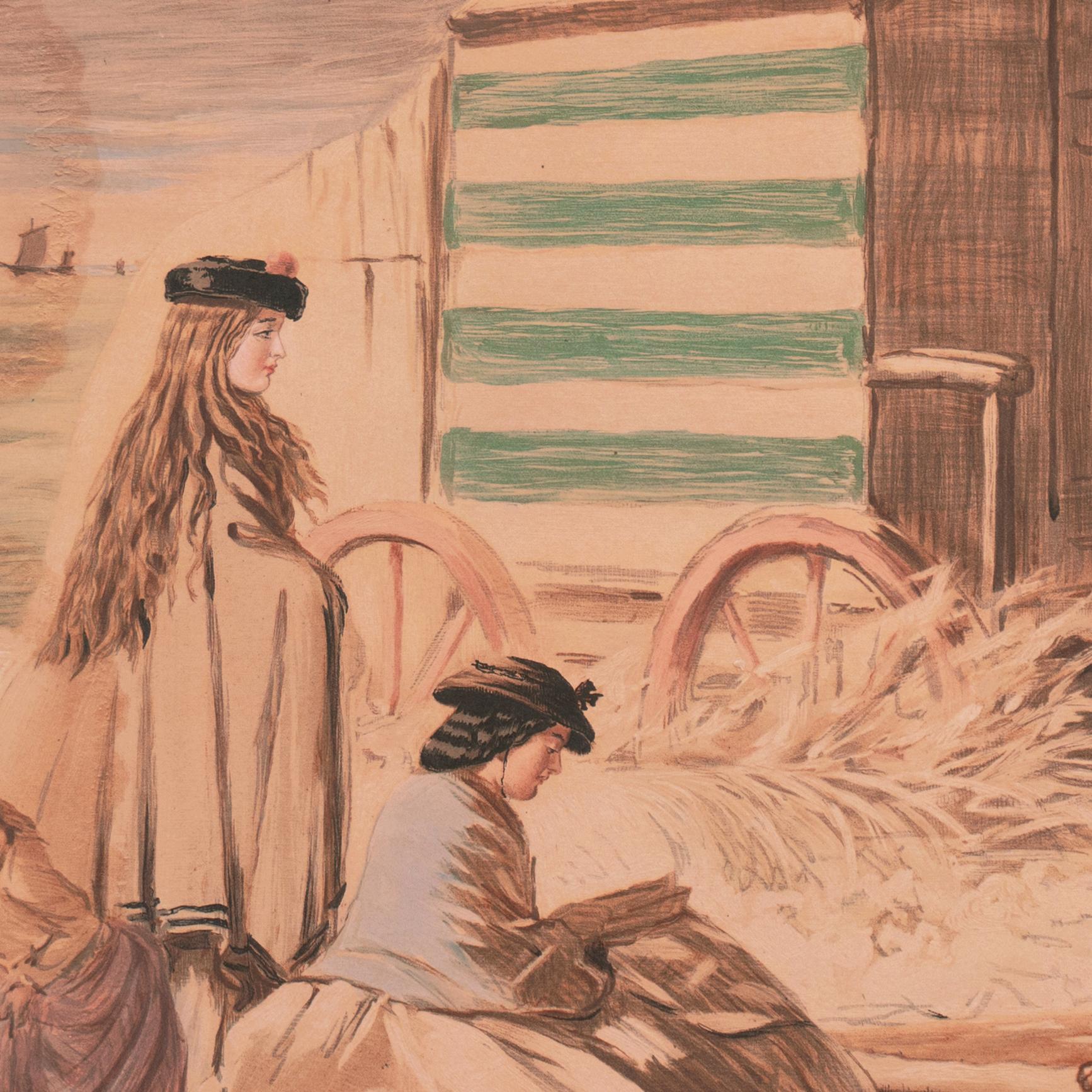 'At the Beach, Scene at Sandbath', Punch Magazine, Thomas Agnew, Victoriana 3