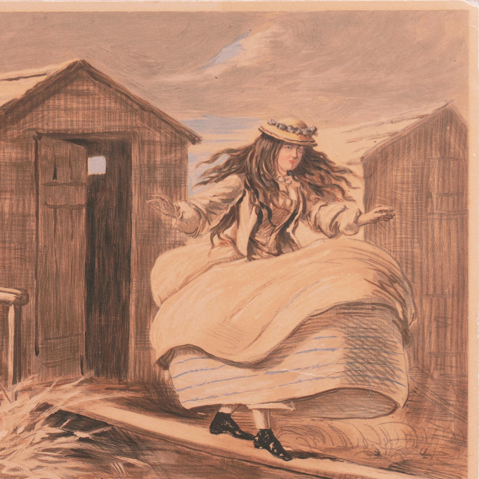 'At the Beach, Scene at Sandbath', Punch Magazine, Thomas Agnew, Victoriana 5