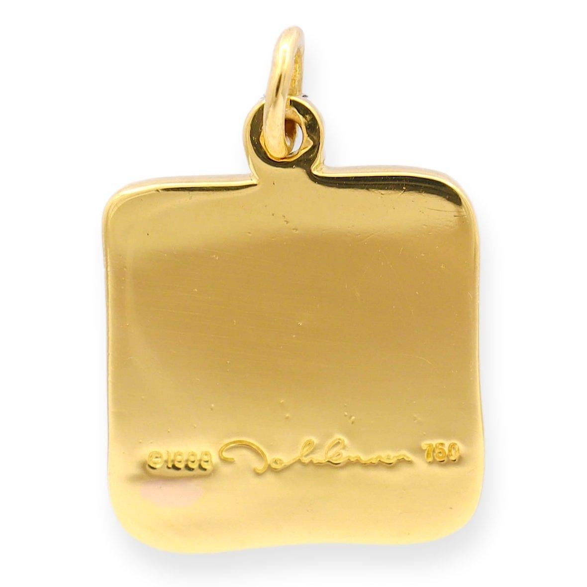 Vintage 1999 John Lennon Face Charm Pendant finely crafted in 18 karat yellow gold, this rare pendant features the iconic face of John Lennon. While touted as a collector's item, its artistic execution and condition leave much to be desired. The