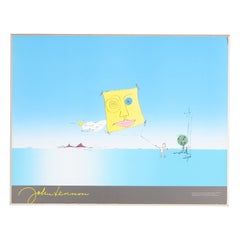 John Lennon Drawing, "Kite, Free As A Bird", 1995