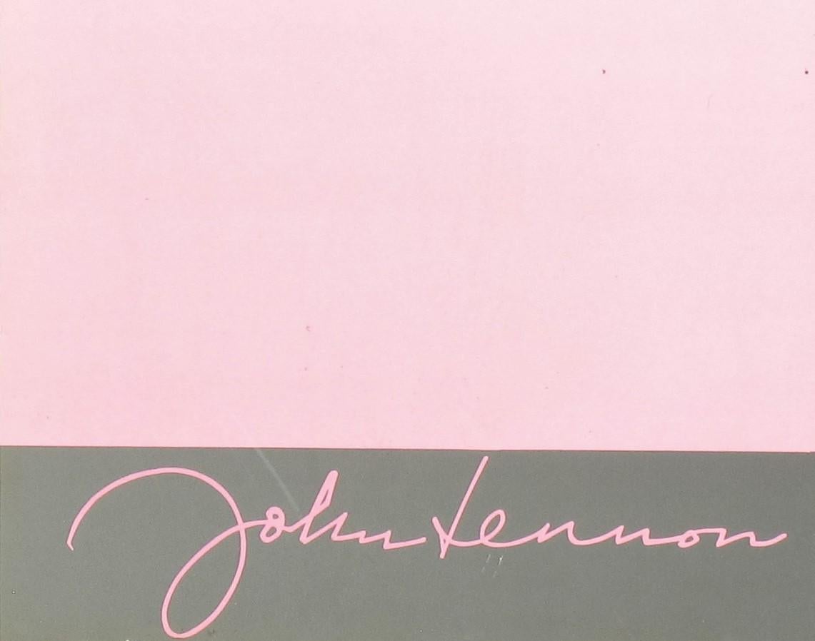 Autre Drawing de John Lennon, Sceaux roses sur glace en vente
