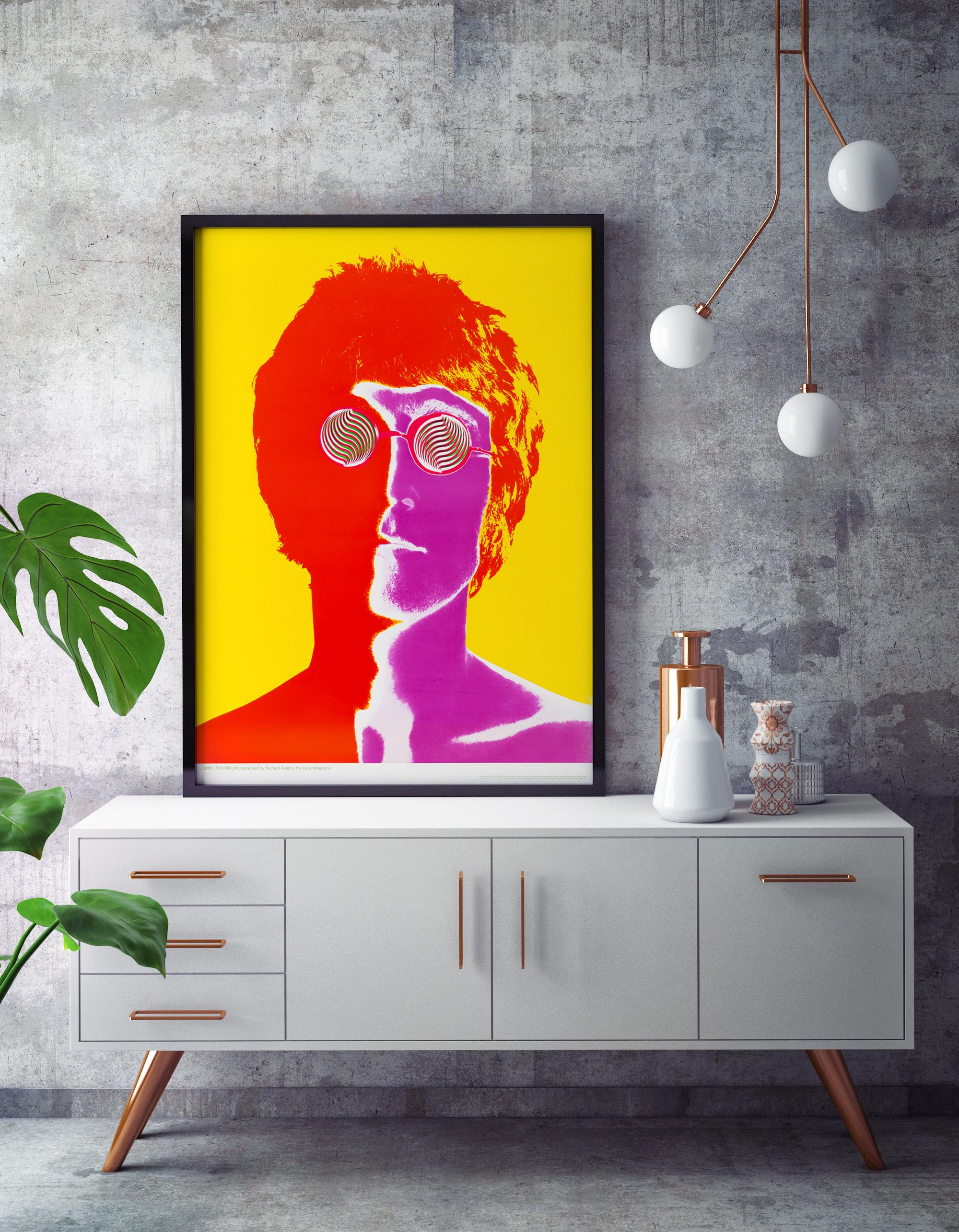 Postmoderno John Lennon Poster originale d'epoca di Richard Avedon per la rivista Look, 1967 in vendita