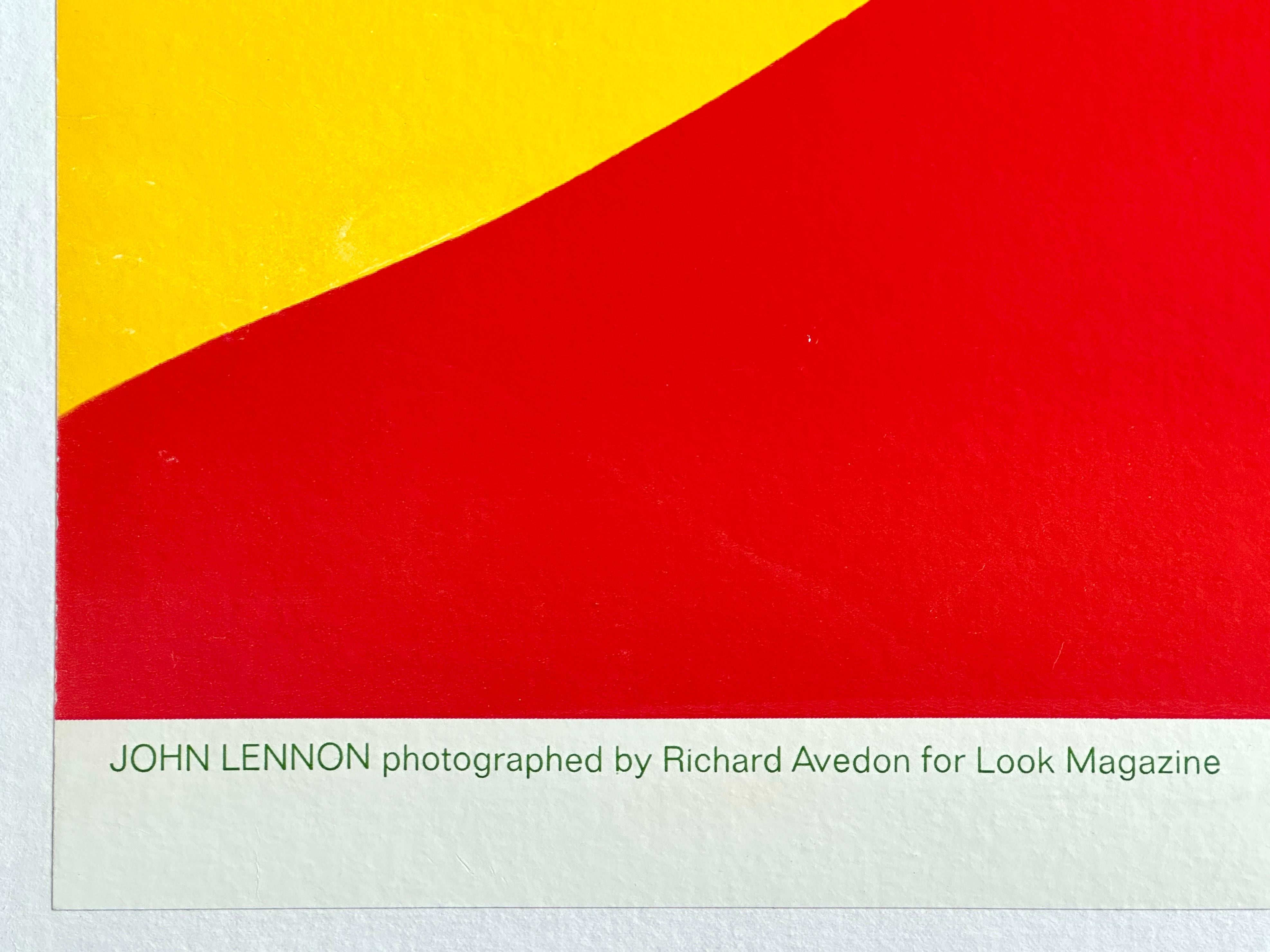John Lennon Poster originale d'epoca di Richard Avedon per la rivista Look, 1967 In condizioni buone in vendita a Devon, GB