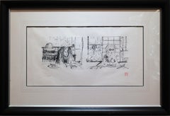 RARE Lithograph on RICE PAPER “DOUBLE FANTASY” 280/300 JOHN & YOKO Together
