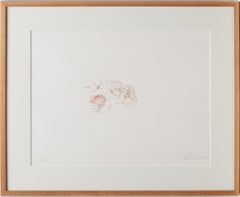 1970 EROTIC Original Bleistift signiert 'Erotic #5' 'Erotic Threesome' Tasche eine Serie