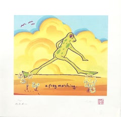 Vintage "A Frog Marching" Limited Edition Drawing From "Real Love" Collection