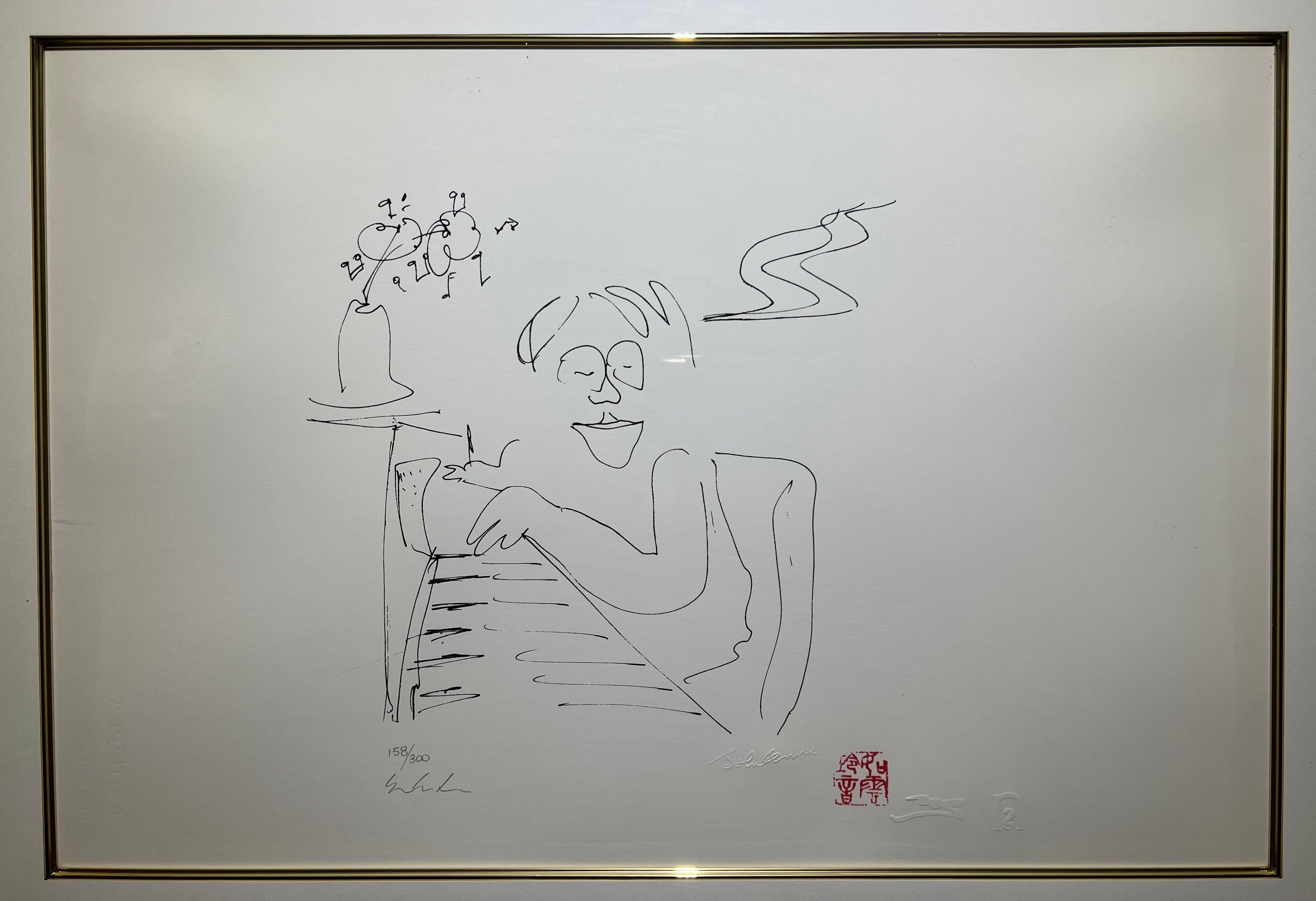 Abstract Print John Lennon - BABY GRAND sign  la main par Yoko Ono, dition 158/300 