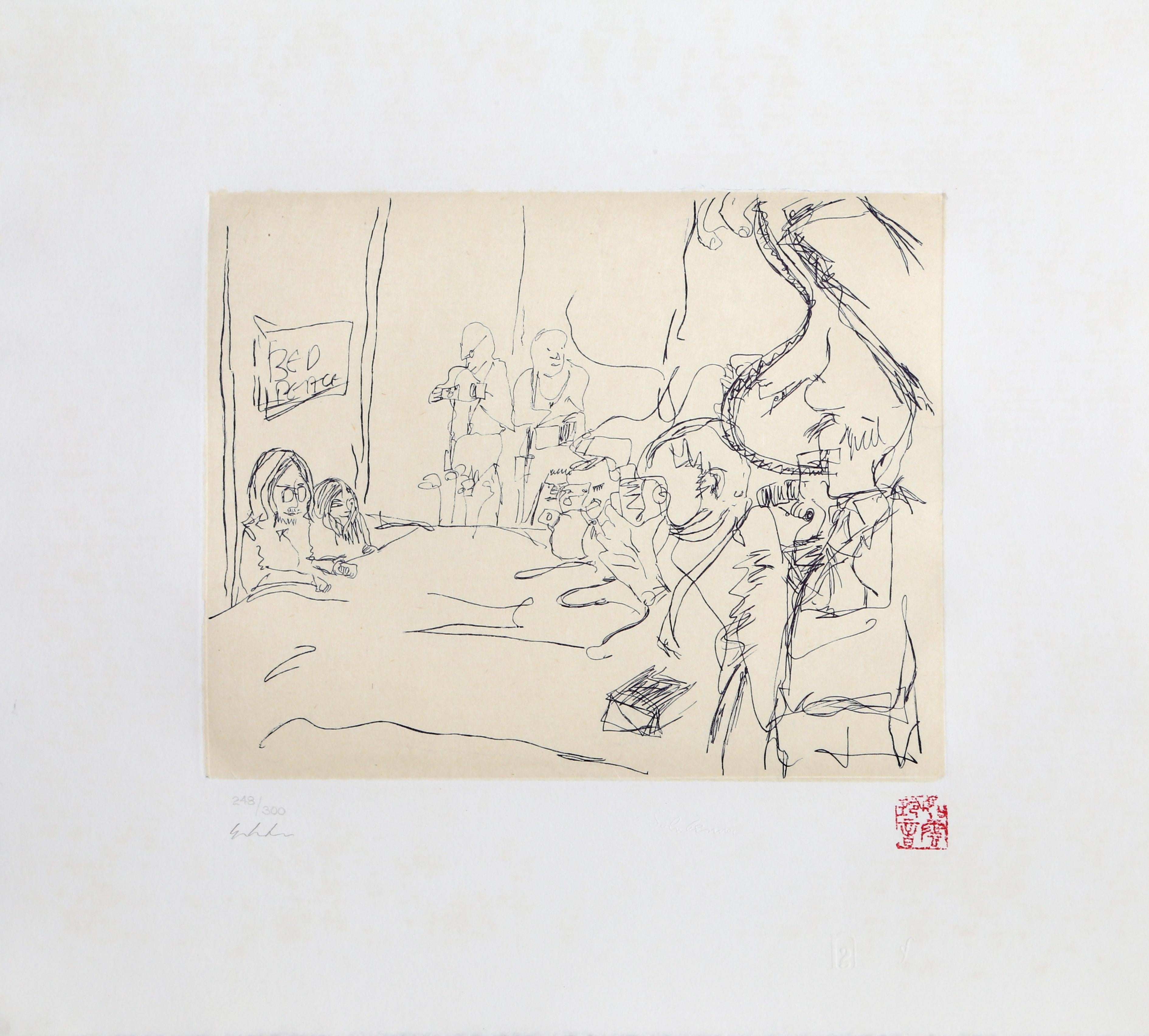 Bed in for Peace, Lithograph by John Lennon For Sale 1