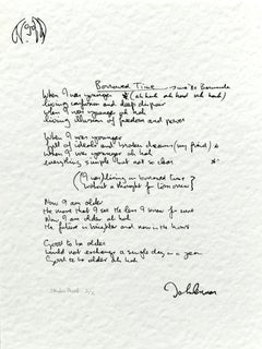 "Borrowed Time" Limited Edition Hand Written Lyrics