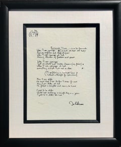 "Borrowed Time" Limited Edition Hand Written Lyrics