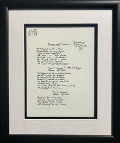 "Clean Up Time" Limited Edition Hand Written Lyrics