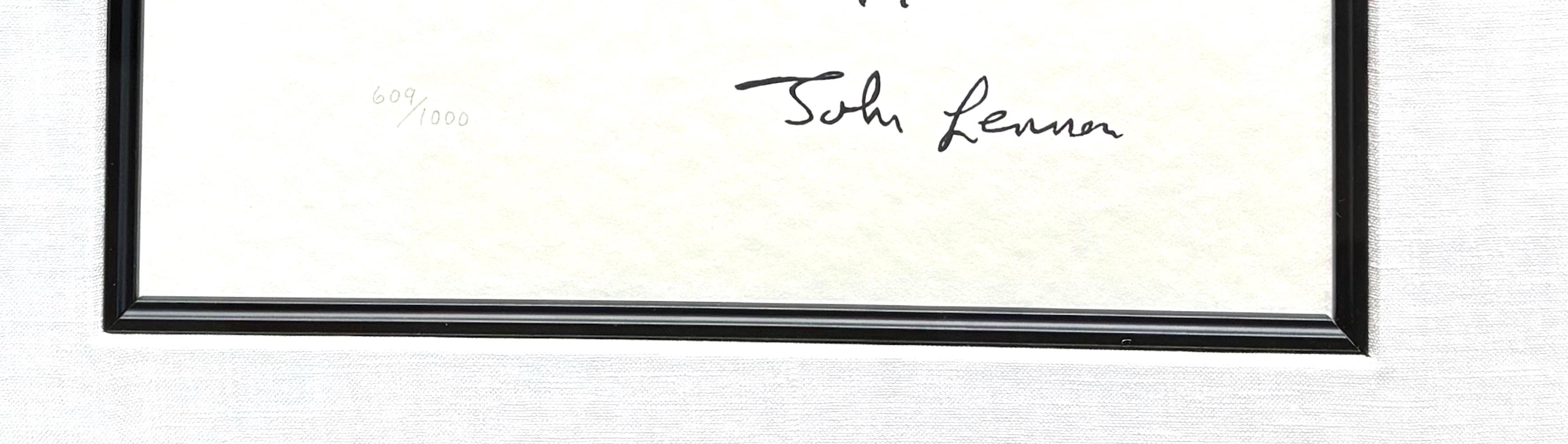„Dear Prudence“ Limitierte Auflage, handverlesene Lyrics – Print von John Lennon