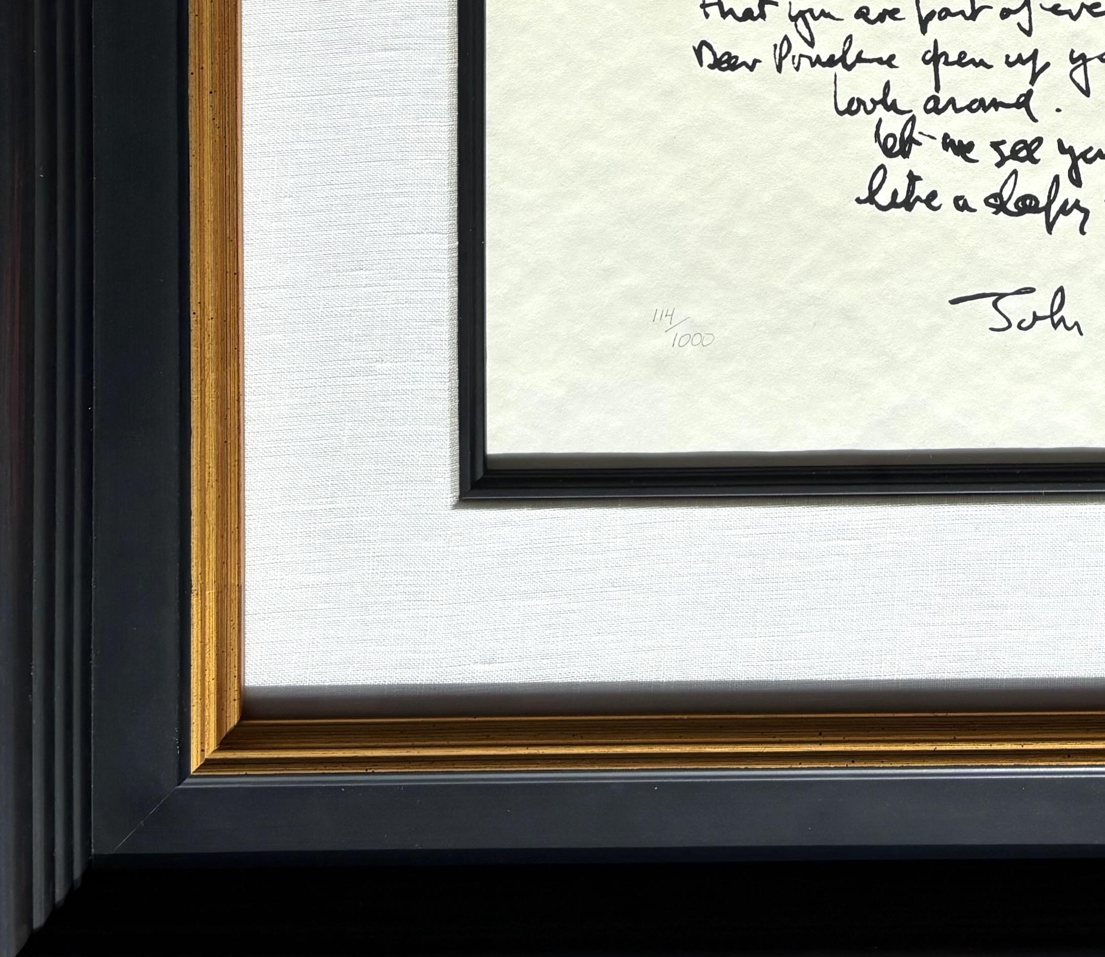 « Dear Prudence », chanson en édition limitée écrite à la main - Blanc Print par John Lennon