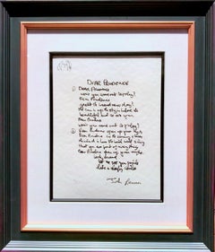 "Dear Prudence" Limited Edition Hand Written Lyrics